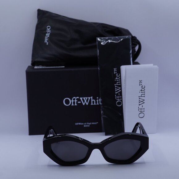 Off-White OERI144 HILO 1007 Cat Eye Sunglasses – Black/Grey main image 5